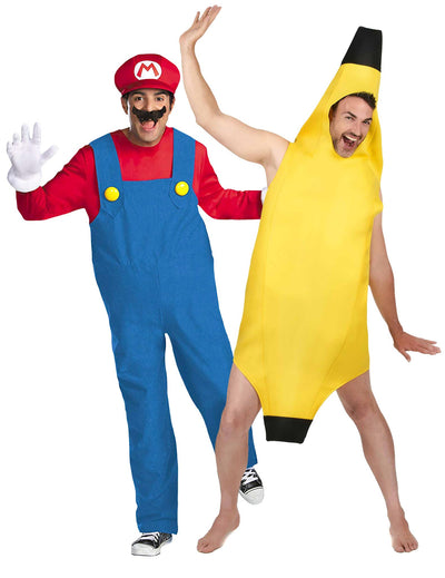 Costum de cuplu Mario™ și banană pentru adulți