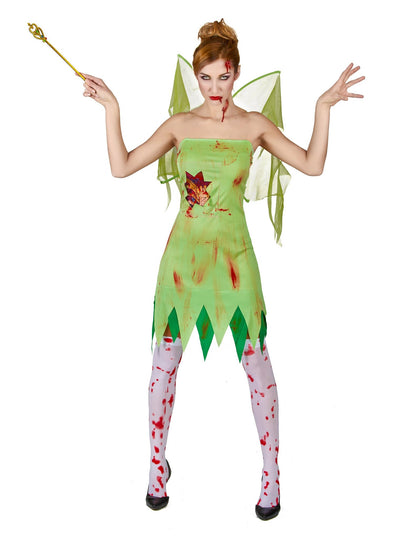 Pachet costum de zână verde însângerată pentru femei, Halloween