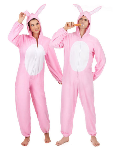 Costum de cuplu iepuraș roz