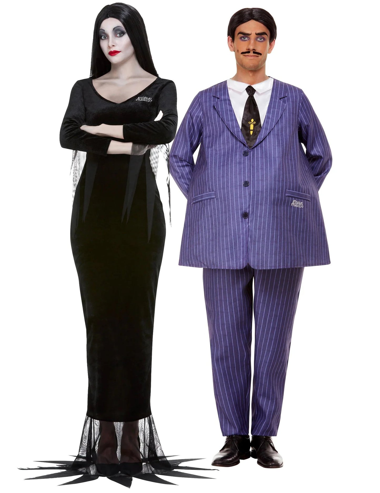 Déguisement couple Morticia et Gomez Famille Addams ™ adulte