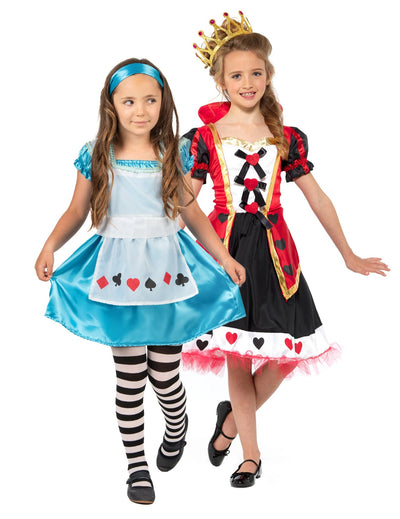 Costum de cuplu Alice și Regina de Inimi pentru copii