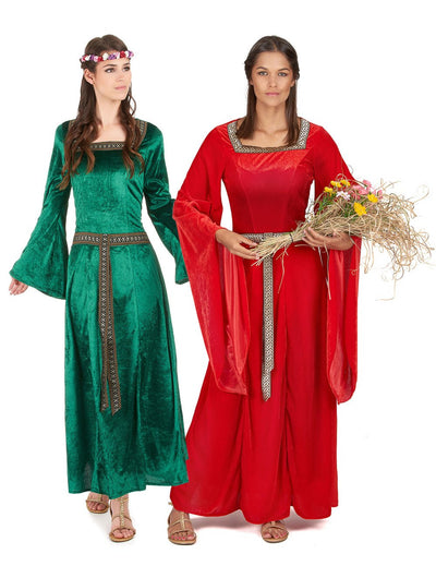 Costum de cuplu medieval pentru femei