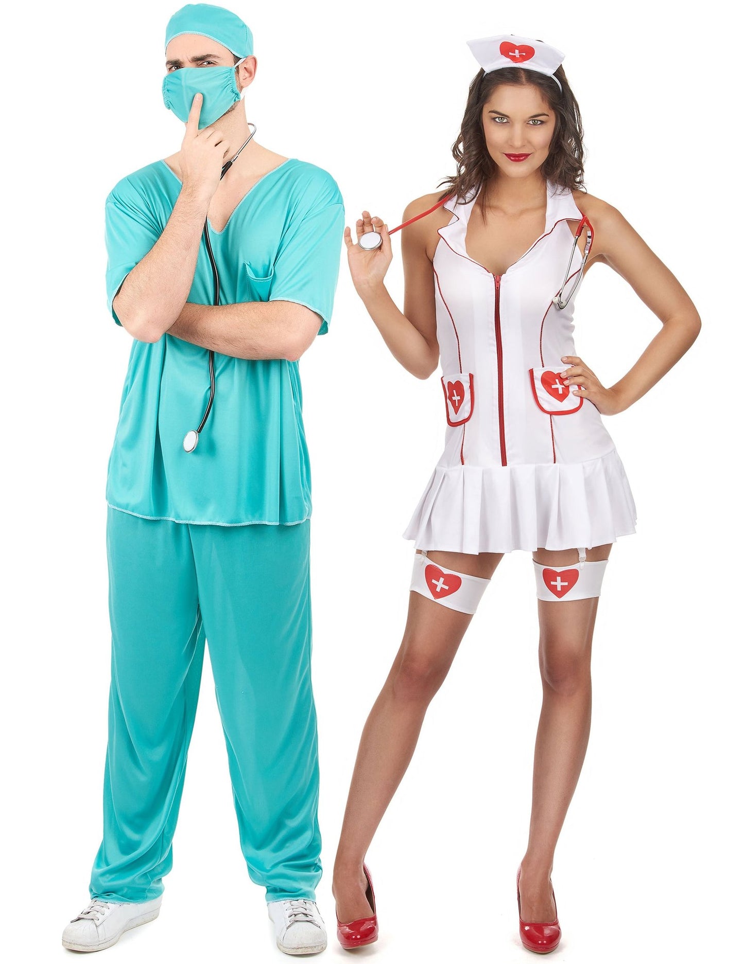 Costum de cuplu infirmieră și doctor