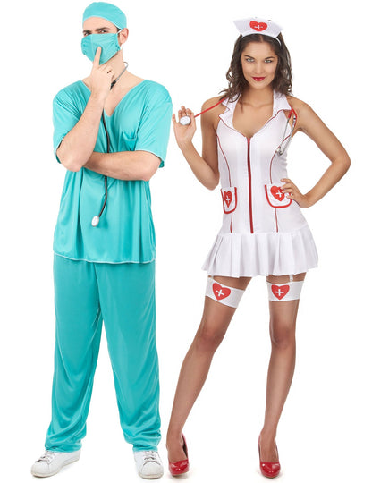 Costum de cuplu infirmieră și doctor