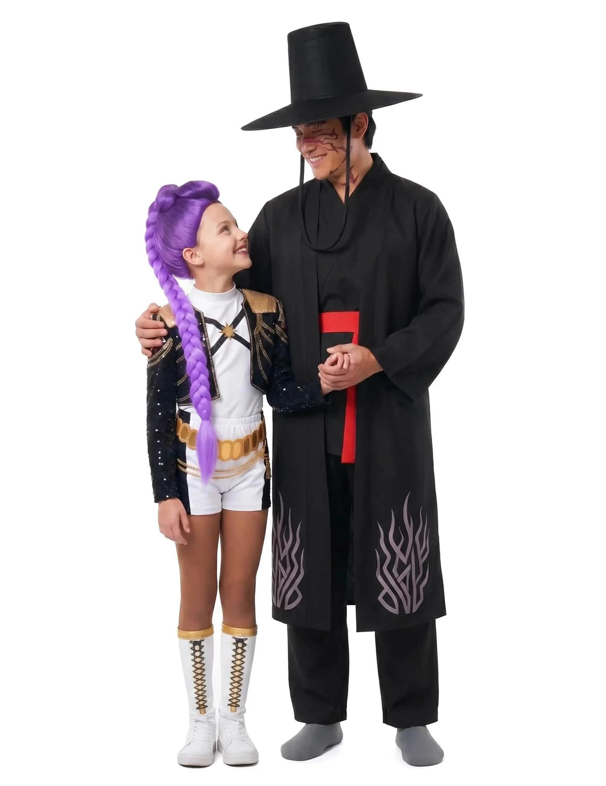 Costum de cuplu Rumi™ și demon Kpop Demon Hunters™ tată și fiică
