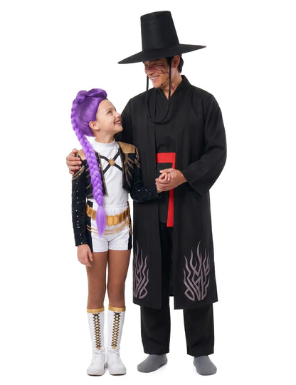 Costum de cuplu Rumi™ și demon Kpop Demon Hunters™ tată și fiică