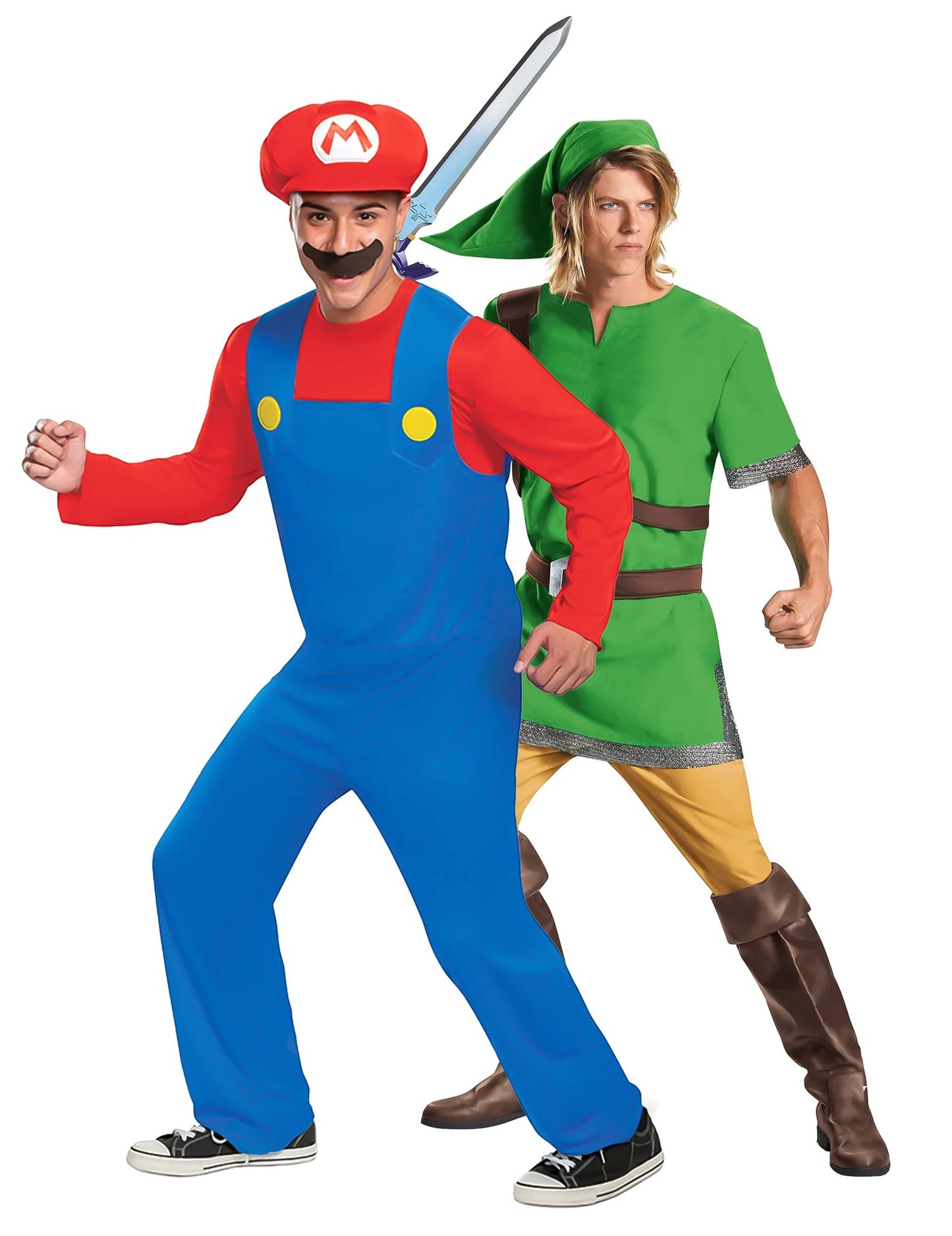Costum de cuplu Mario și Zelda pentru adulți