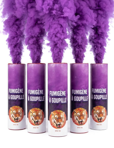 Set de 5 fumigene cu cui violet, 1 min