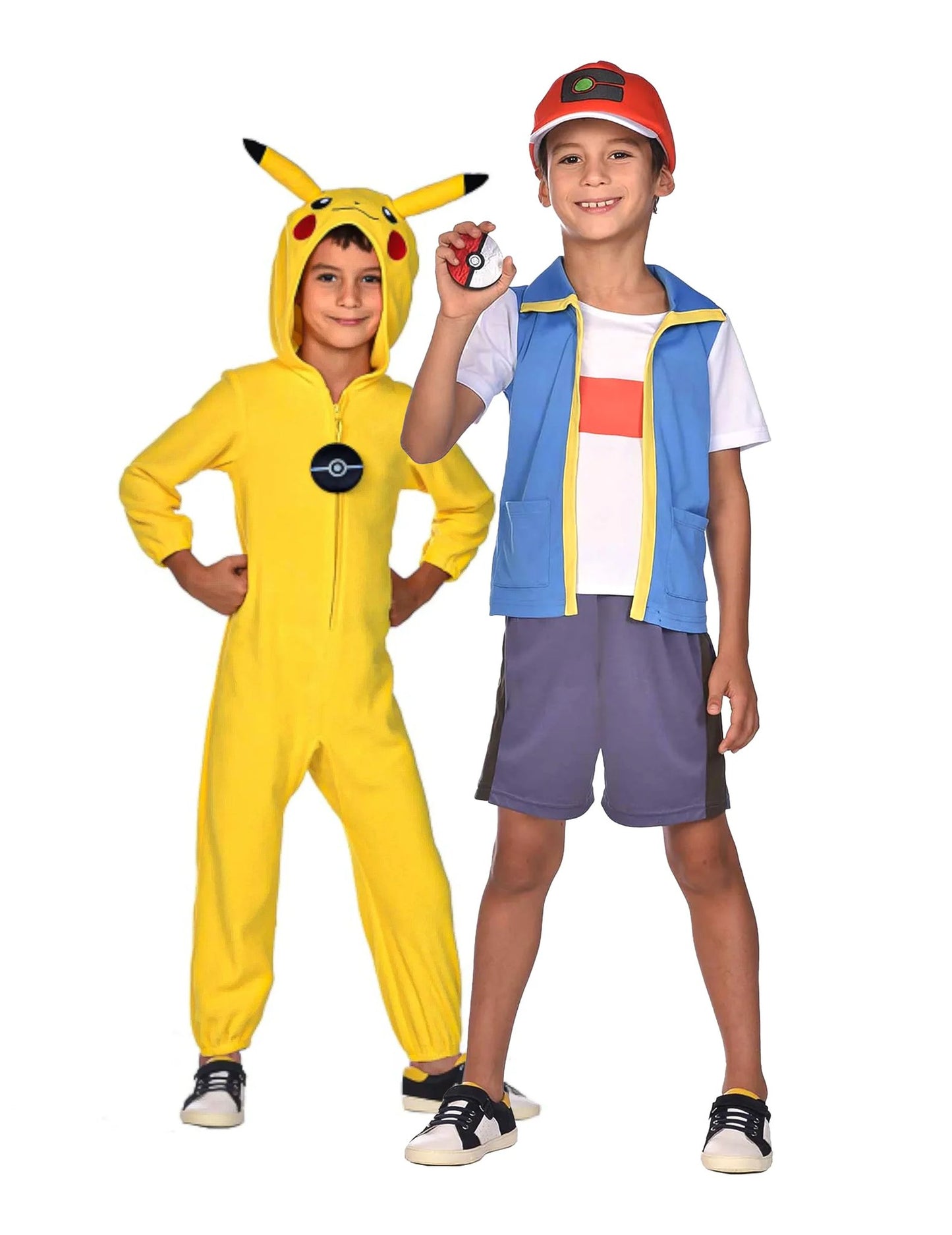 Costum de cuplu Sacha și Pikachu Pokémon™ pentru copii
