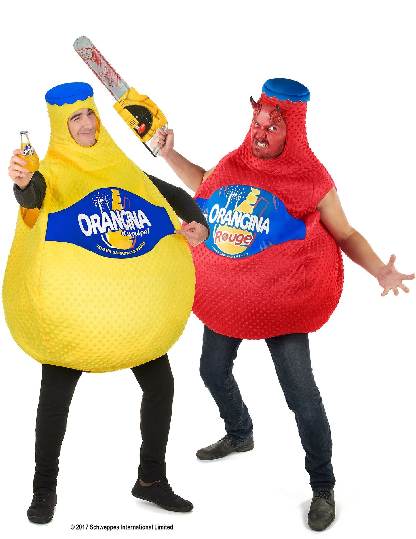 Costum de cuplu Bouteilles Orangina™ pentru adulți