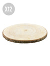 12 bucăți de lemn natural 28–33 cm