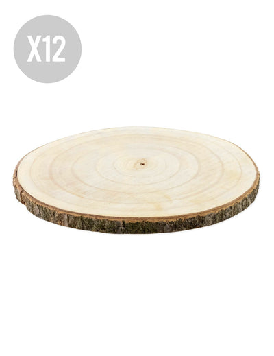 12 bucăți de lemn natural 28–33 cm