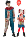 Costum de cuplu clovni colorați tată și fiică Halloween