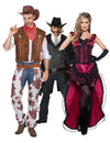 Costum de grup cowboy și dansatoare de saloon pentru adulți