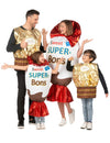 Costum de familie bomboane aurii și superbune