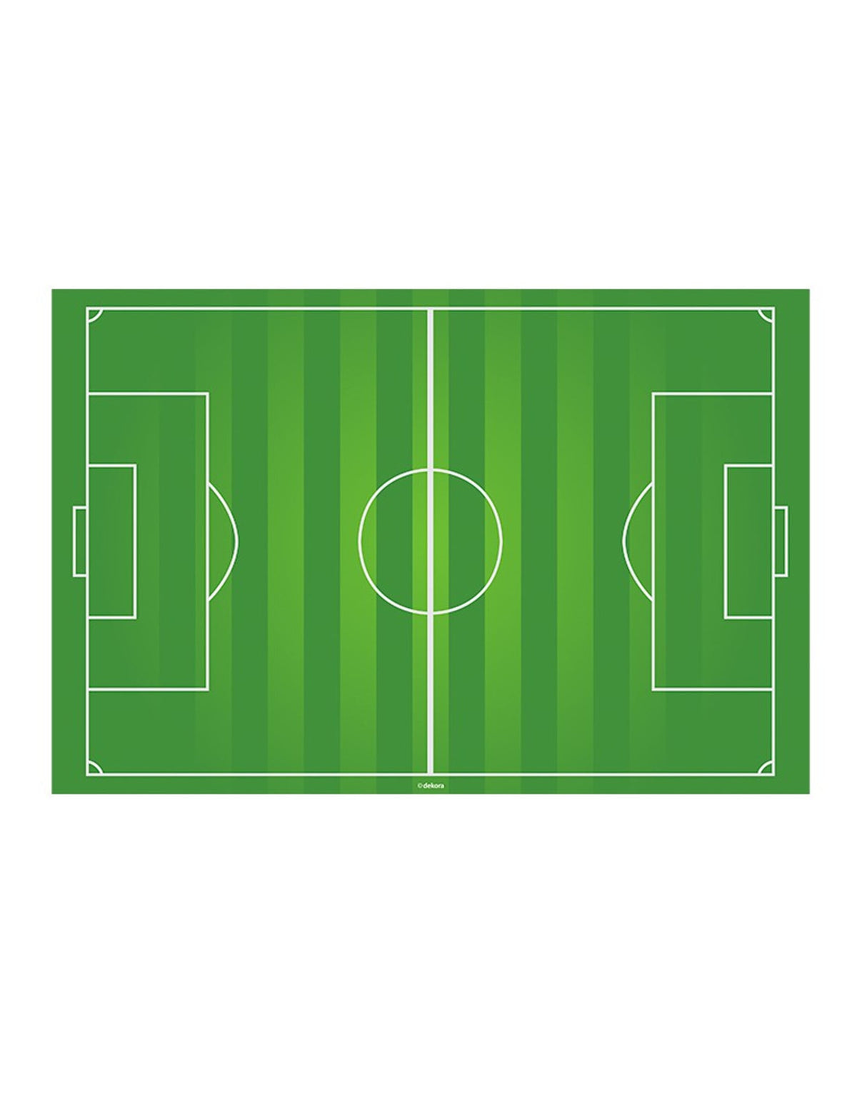 Décoration azyme terrain de foot pour gâteau vert