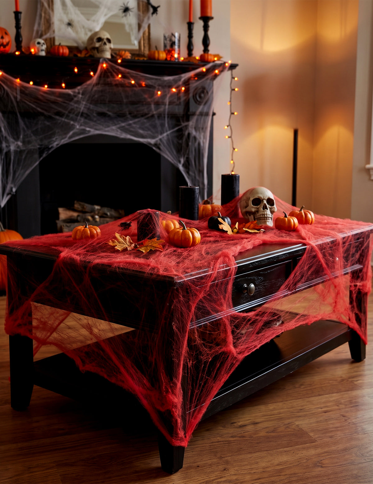 Pânză de păianjen roșie cu păianjeni 20 g Halloween