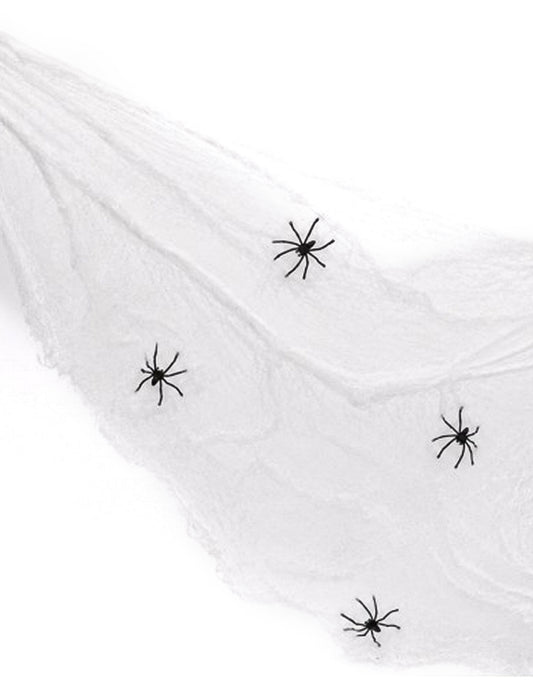 Pânză de păianjen albă de lux cu 4 păianjeni 30 g