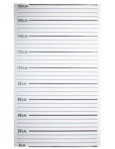 Toile de police arrestation pour adulte blanche avec graduations noires