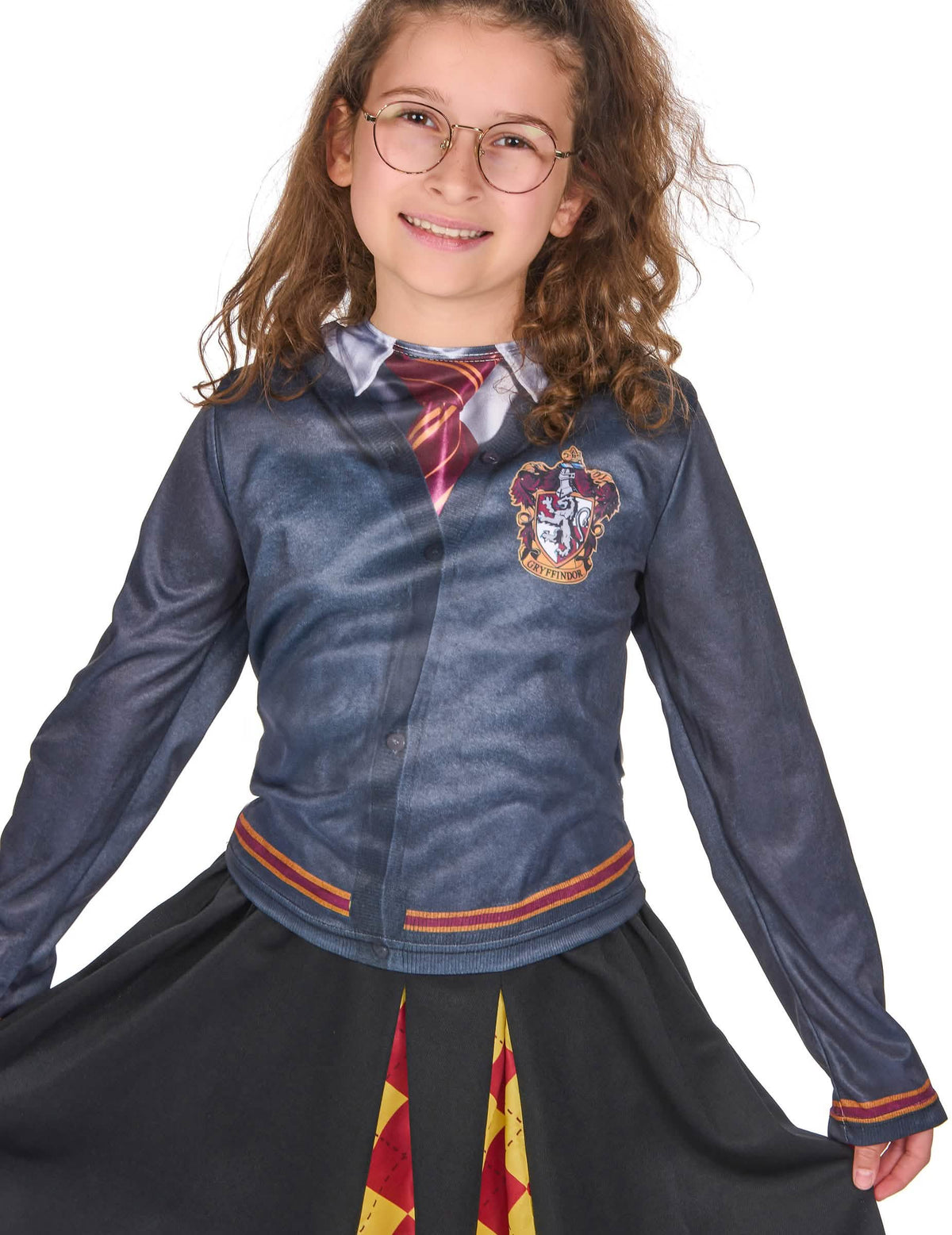 Vedere din față a topului cu fustă Gryffondor Harry Potter
