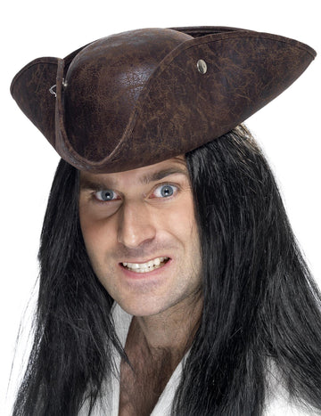 Tricorne pentru pirați maro adulți