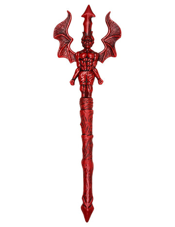 Tridentul diavolului pentru adulți, roșu, din plastic sculptat