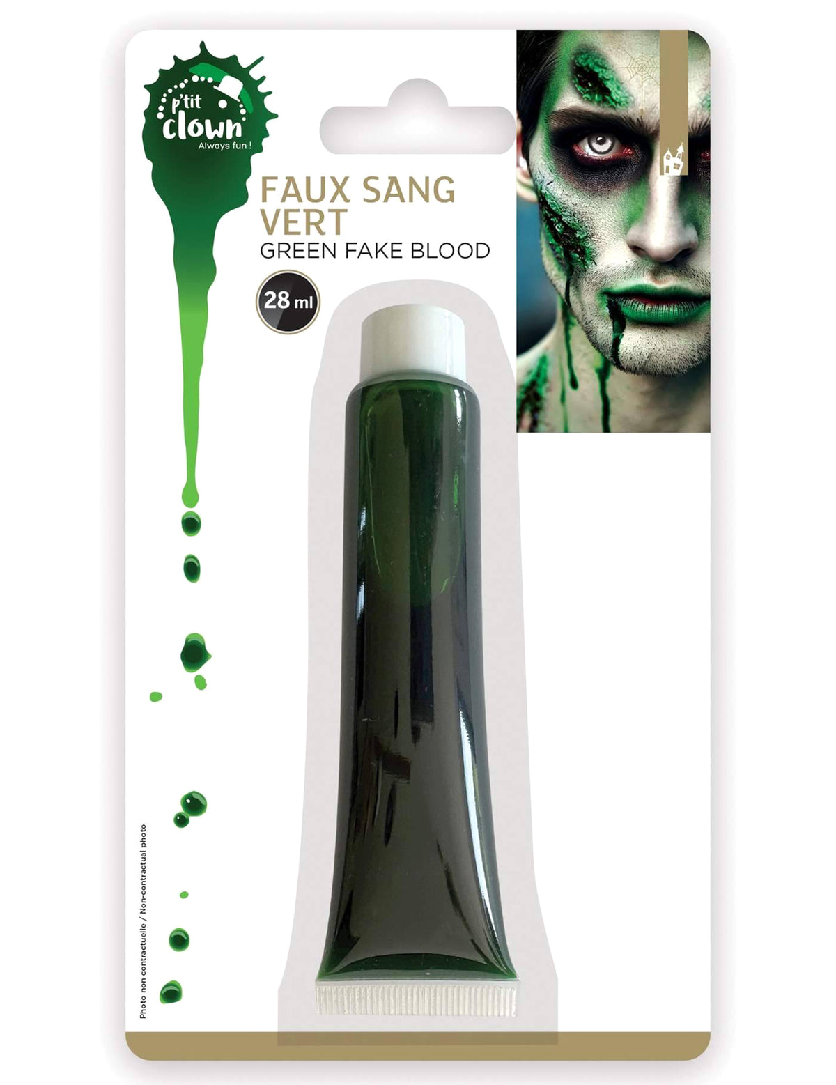 Tube de faux sang vert 28 ml