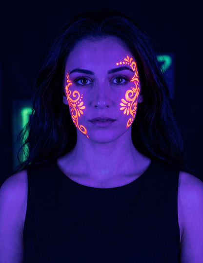 Tub de machiaj neon portocaliu UV