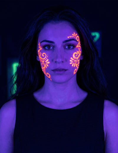 Tub de machiaj neon portocaliu UV