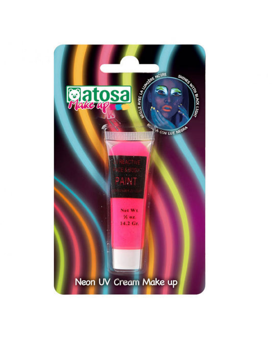Tube de maquillage néon rose UV