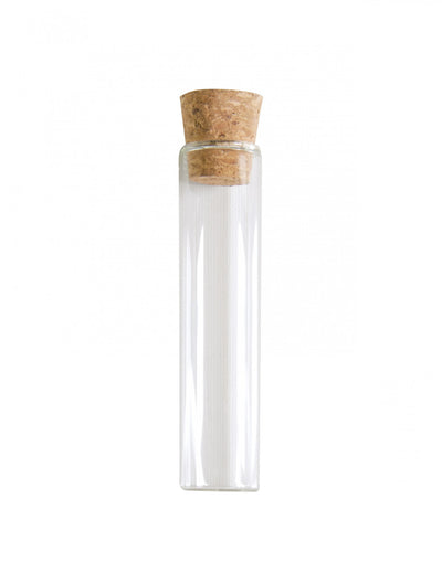 Tube éprouvette en verre pour décoration transparent avec bouchon liège