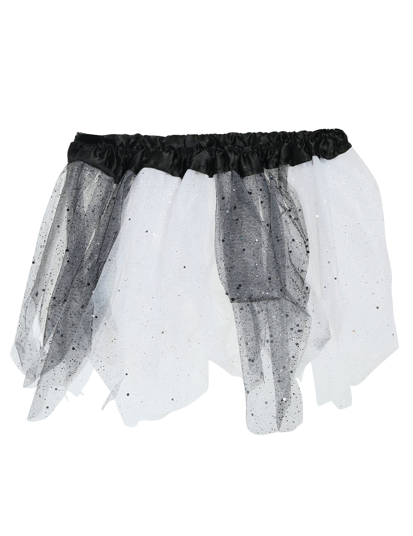 Alb -negru două -color tutu cu sclipici de fată