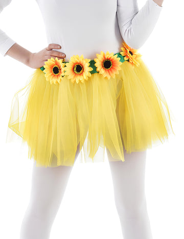 Tutu jaune avec tournesols adulte