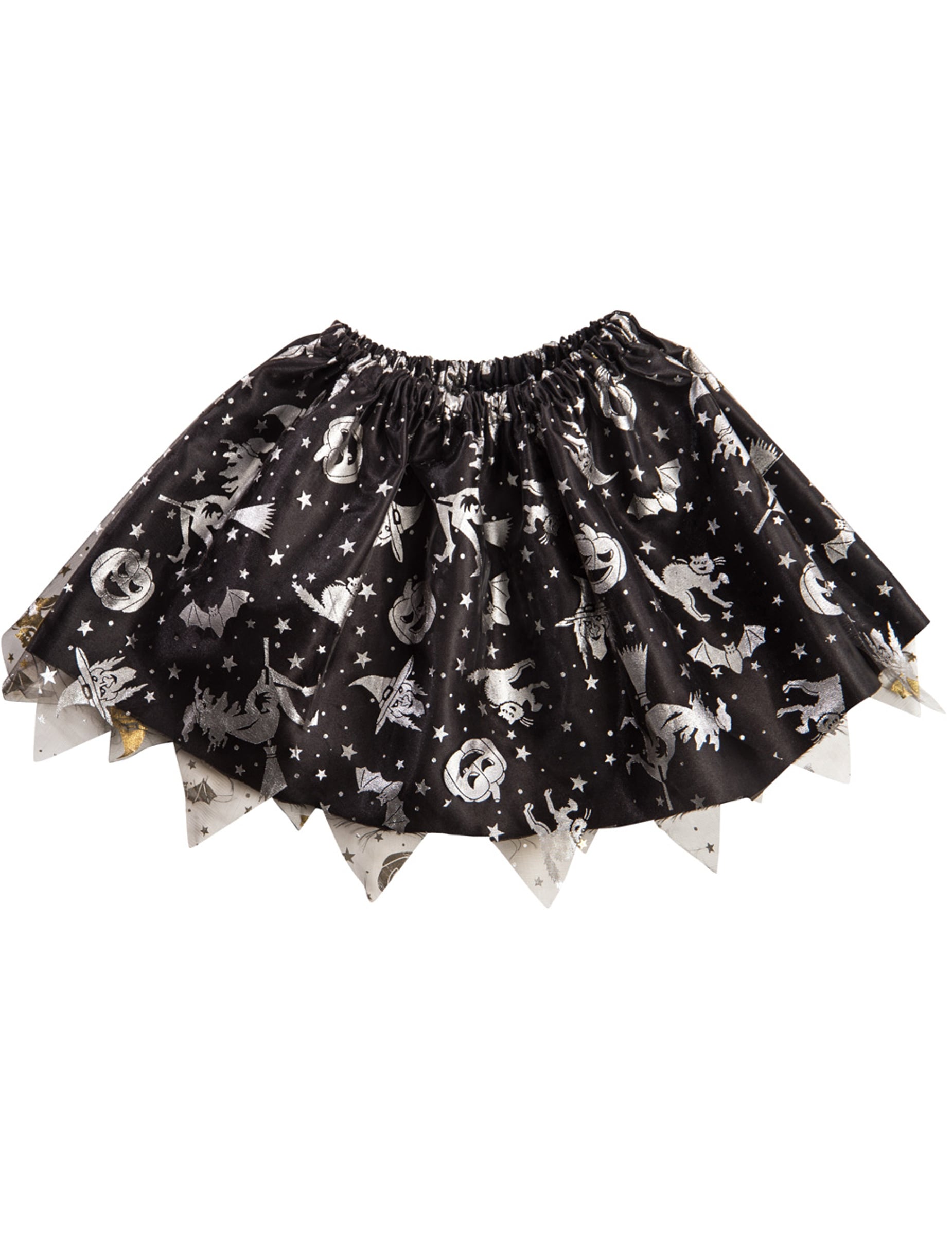 Vue de face du tutu Halloween pour fille