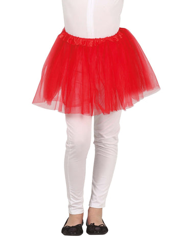 Tutu pour enfant rouge en tulle