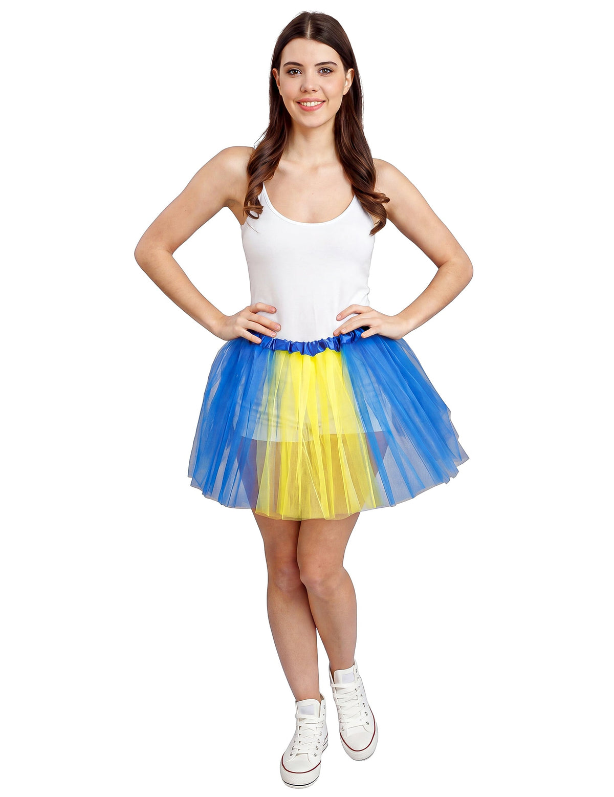 Tutu-suporter albastru și galben Suedia 39 cm