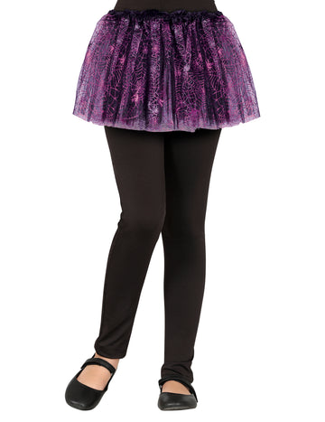 Tutu toiles d'araignées violettes fille