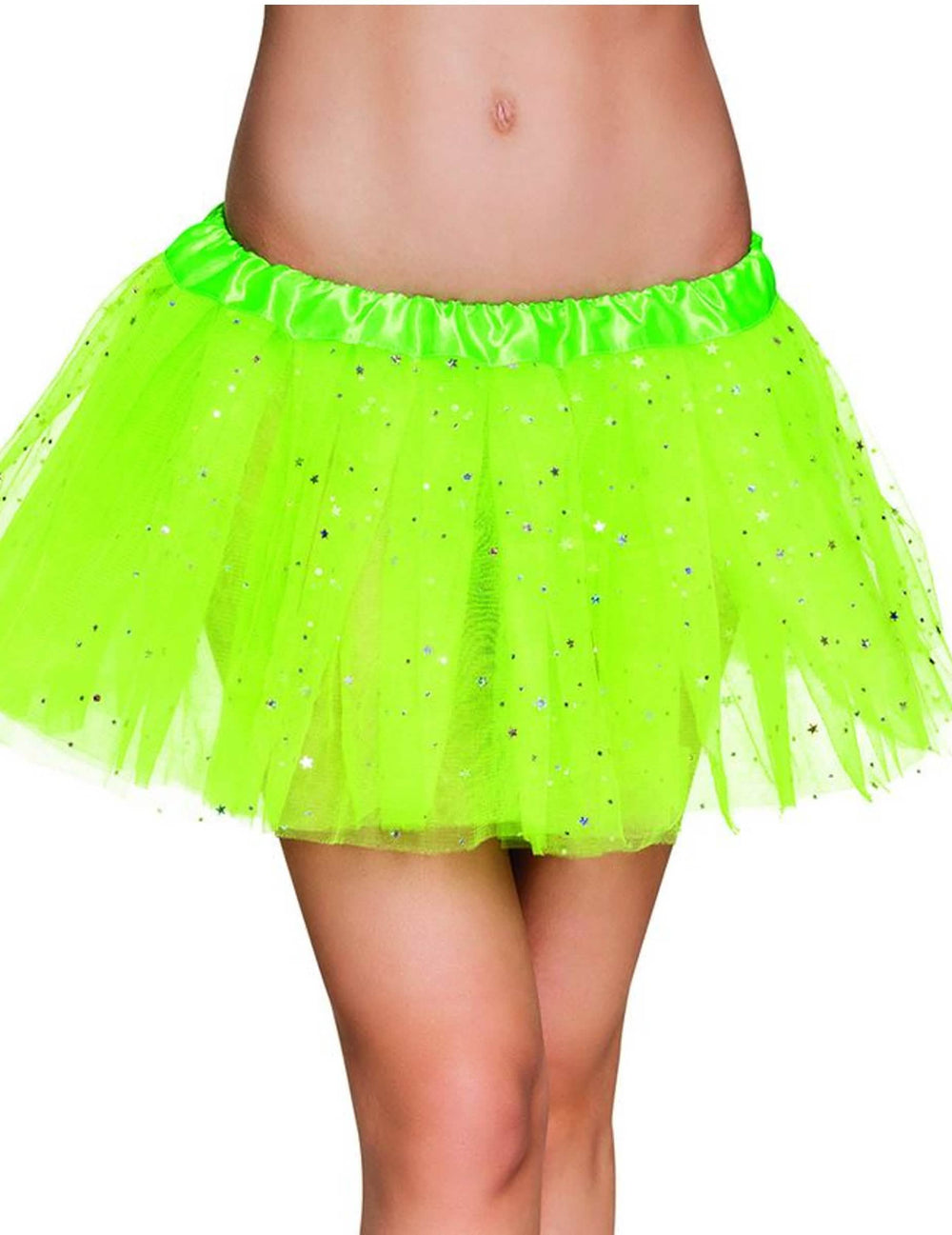Tutu stea scintilantă pentru femeie verde fluorescent