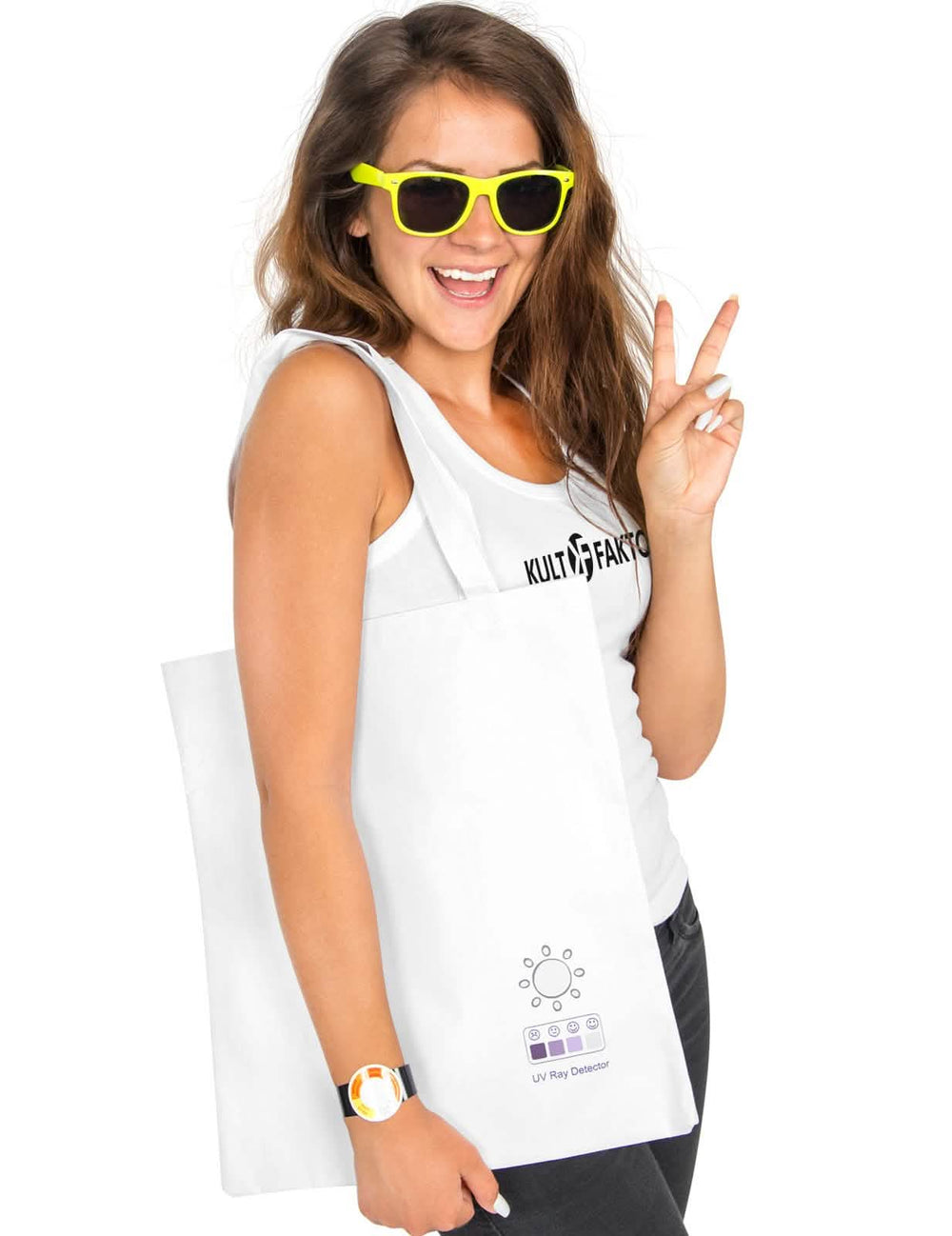 Détail du détecteur de rayons UV du sac indicateur UV