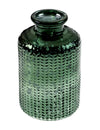 Vază strălucitoare din sticlă verde brad 6 x 10 cm