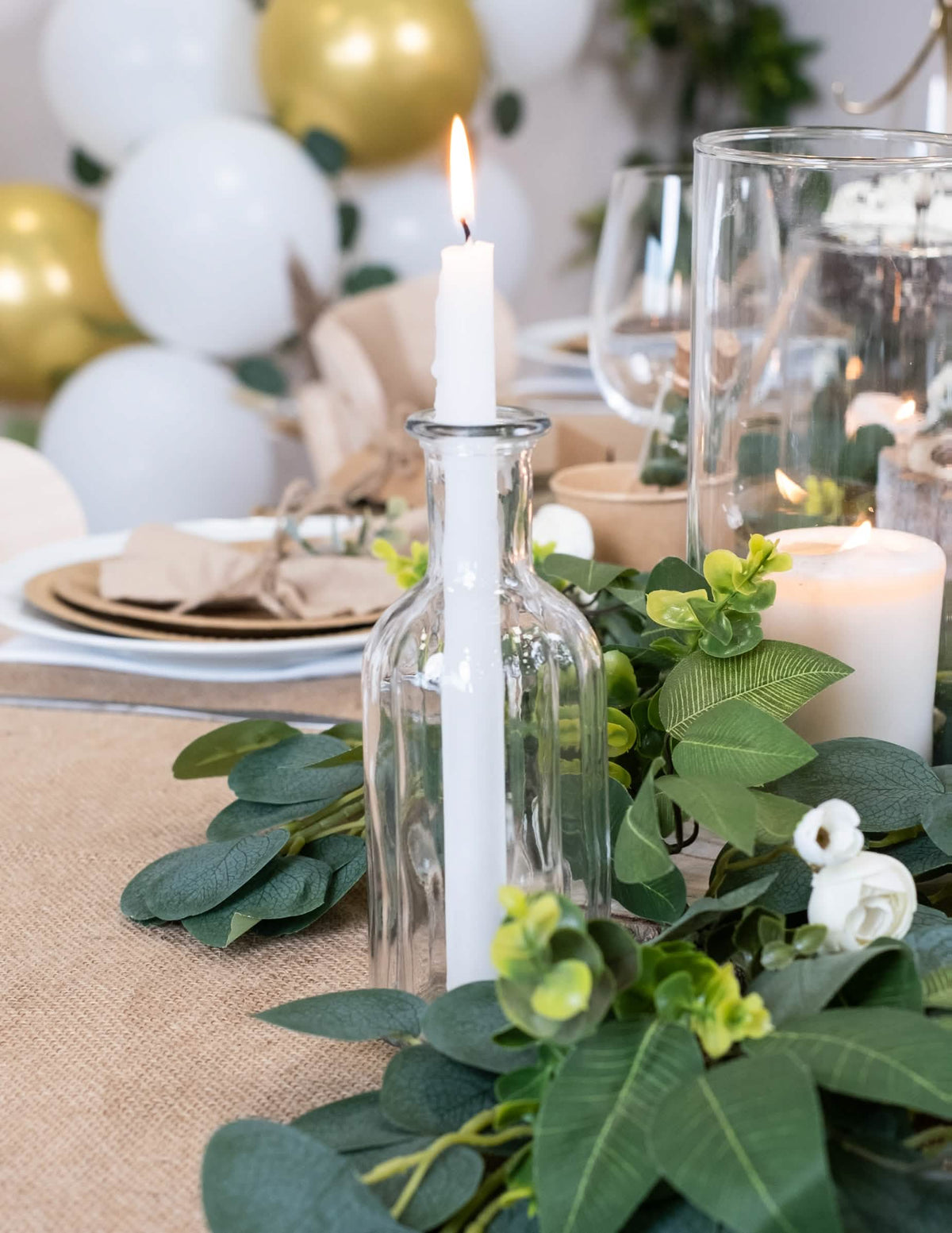 Vază de sticlă 19 cm transparent pentru decor