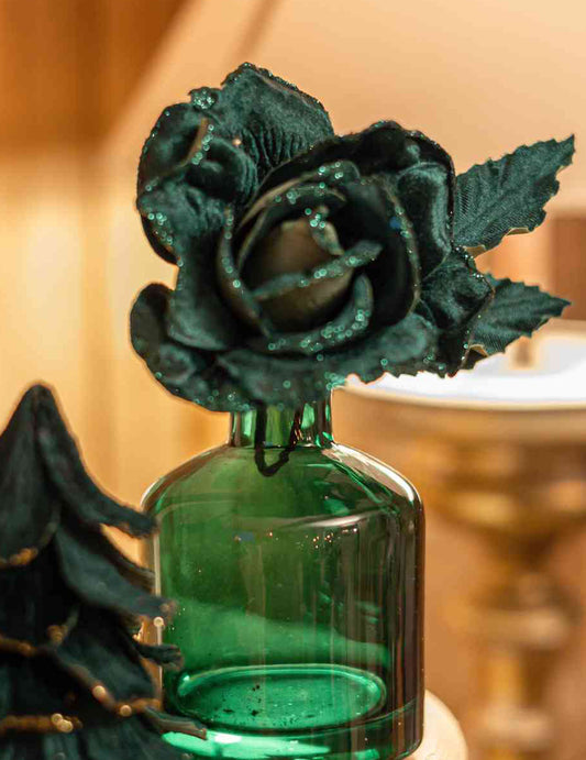 Vază din sticlă verde închis 39 cl