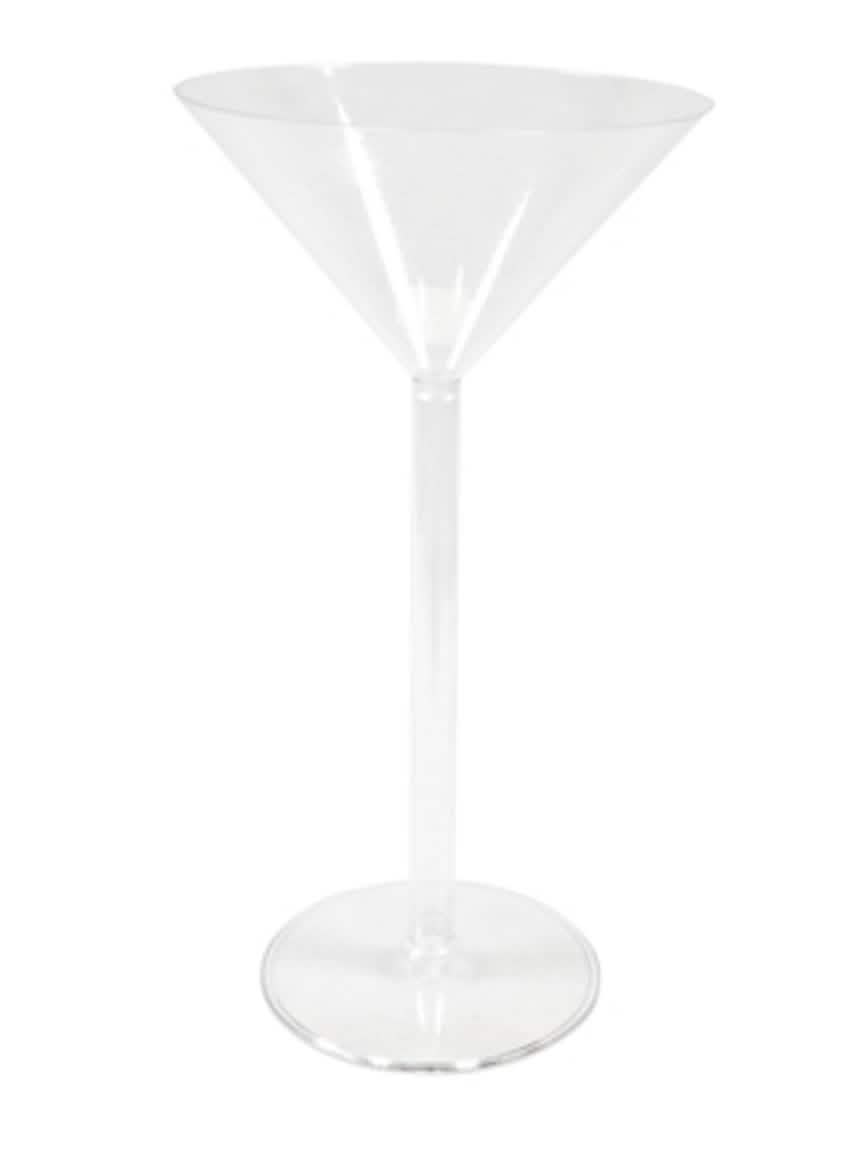 Pahar maxi tip cupă de martini din plastic transparent reutilizabil