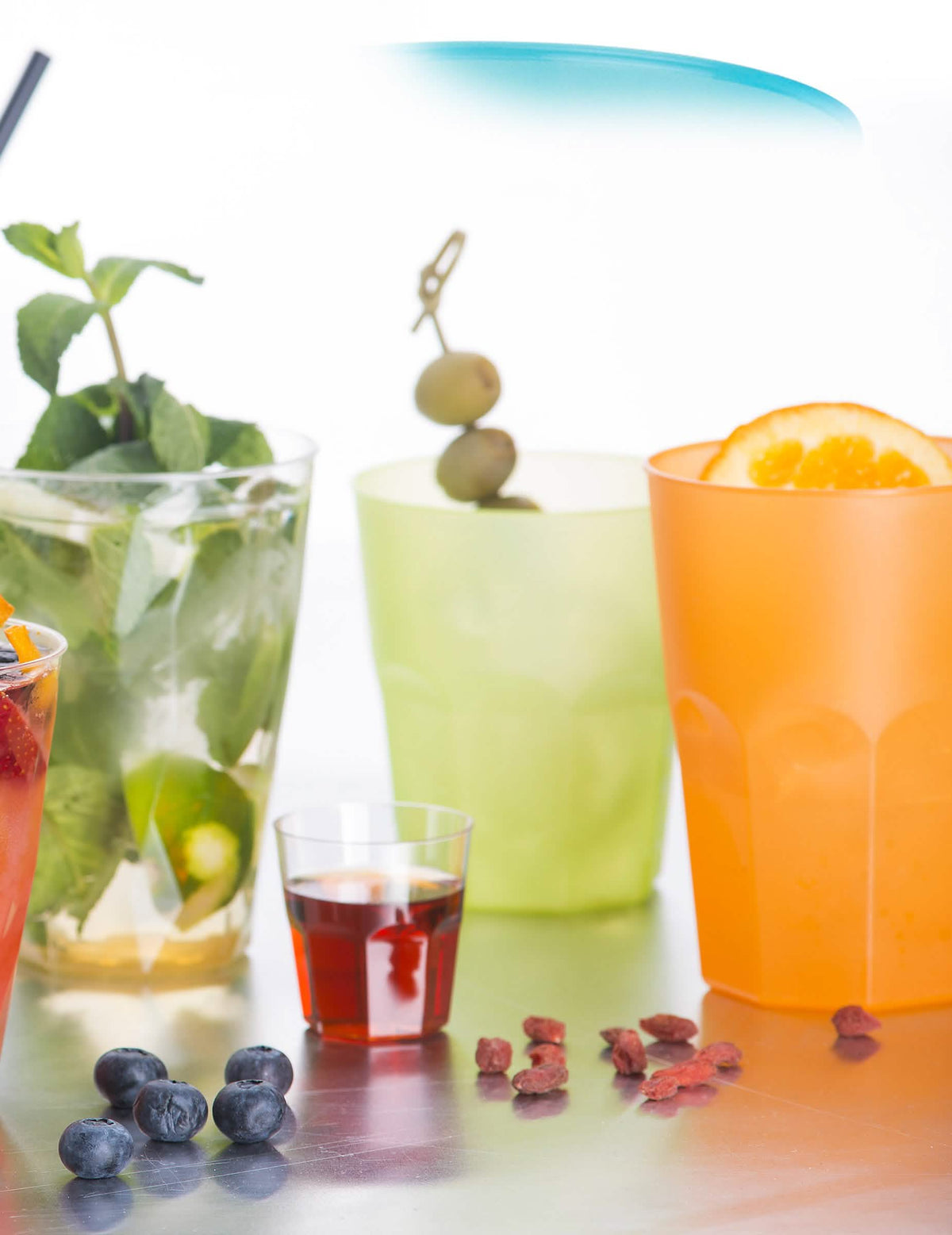 Pahar de cocktail glazurat portocaliu 42 cl
