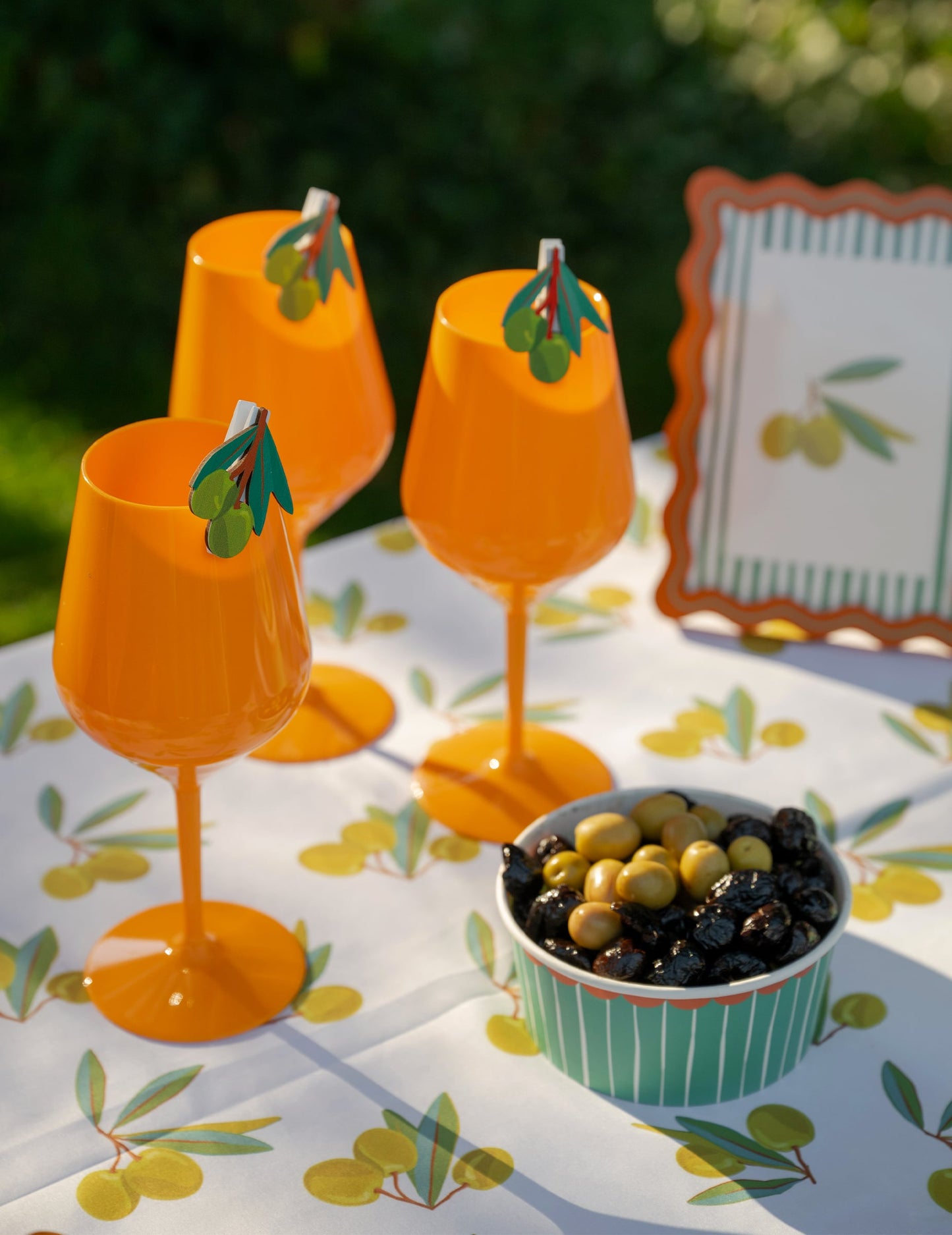 Pahar de vin pe picior, portocaliu, 47 cl