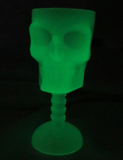 Sticlă de craniu fosforescent de 18 cm