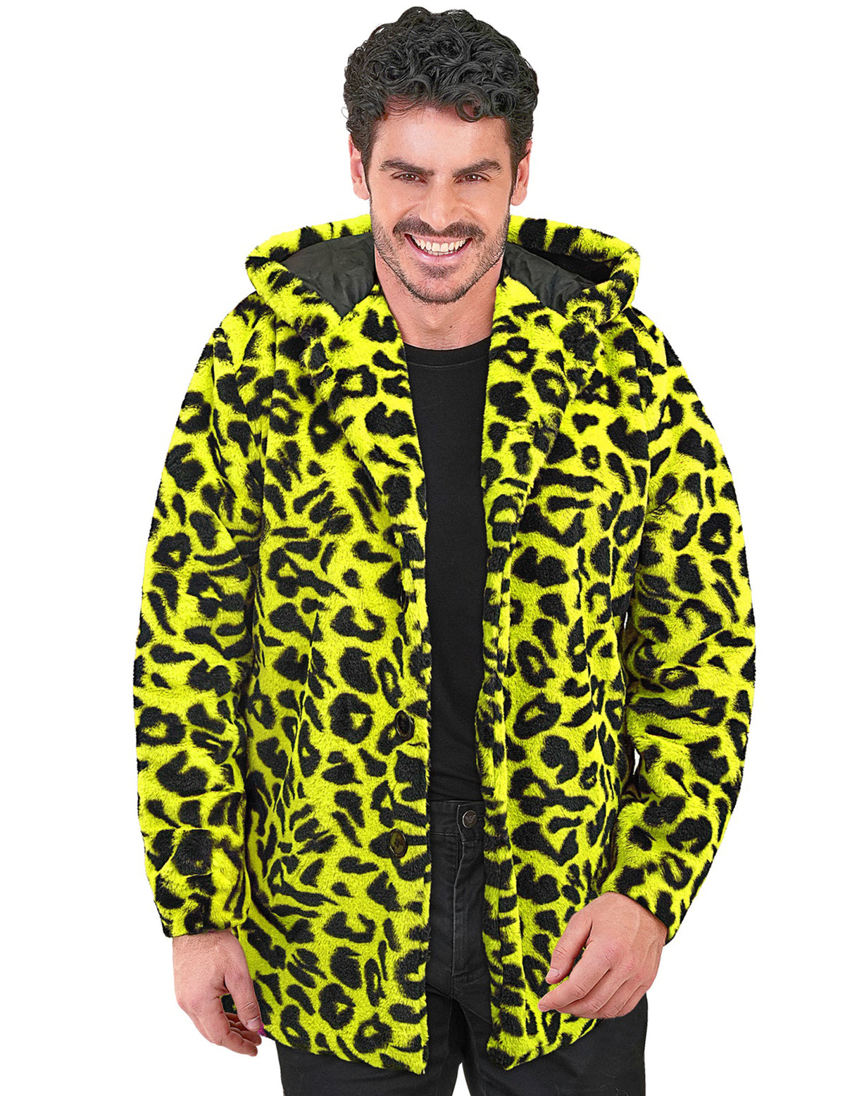 Sacou cu glugă de leopard galben adult