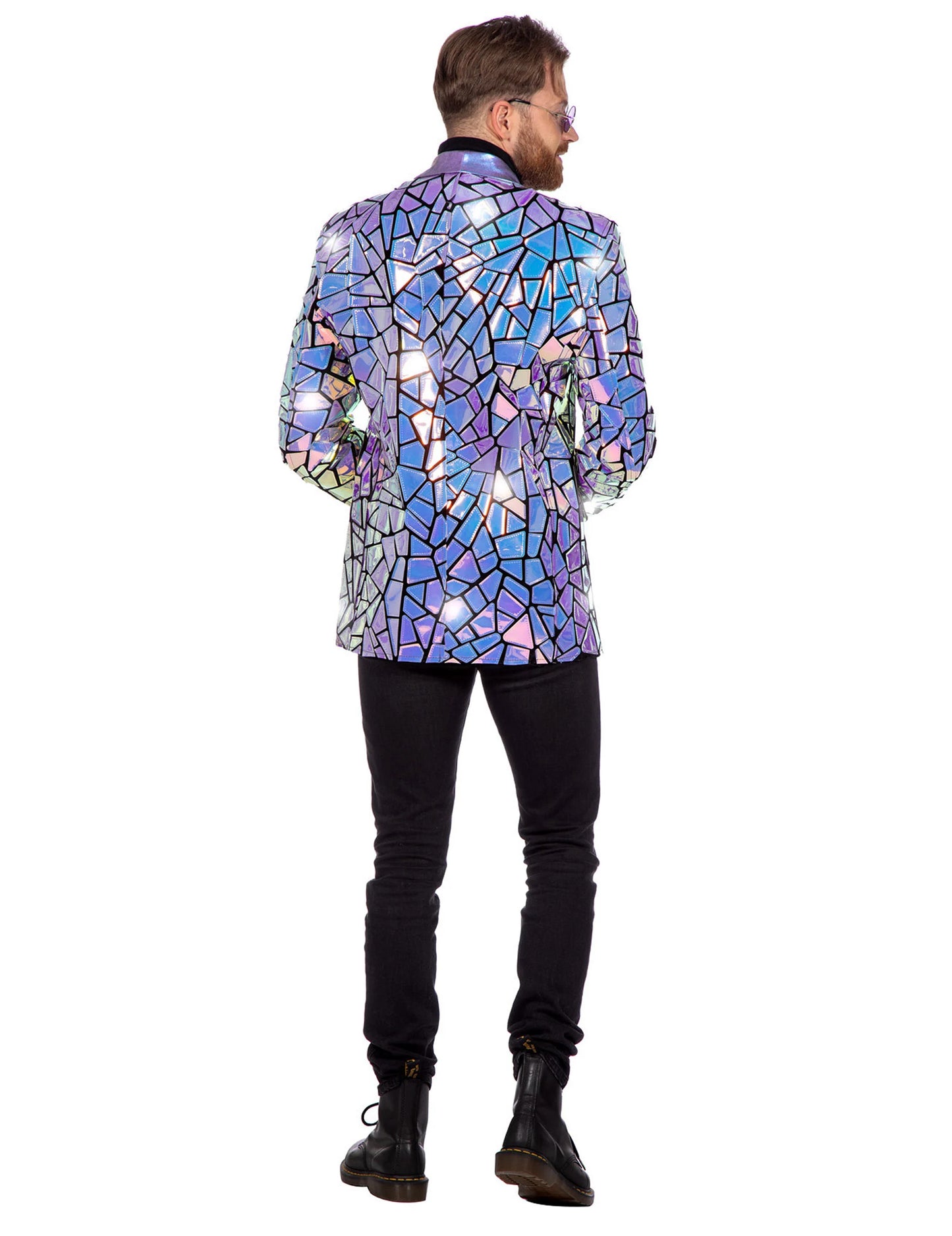 Veste à facettes holographiques luxe homme