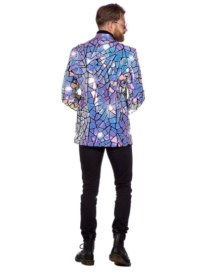 Veste à facettes holographiques luxe homme