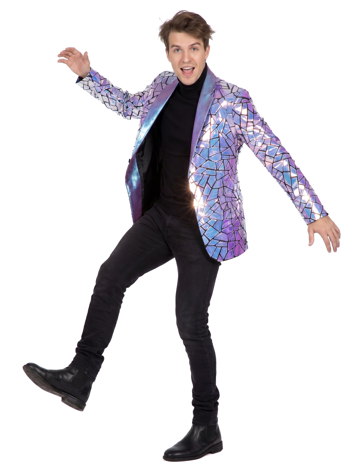 Veste à facettes holographiques luxe homme